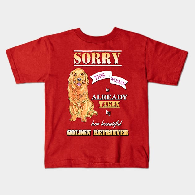 Golden Retriever Kids T-Shirt by leonidus